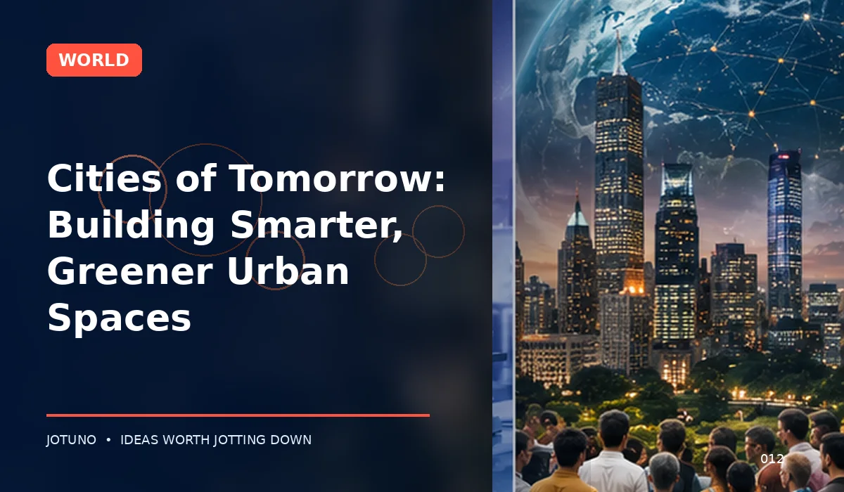 Cities of Tomorrow: Building Smarter, Greener Urban Spaces