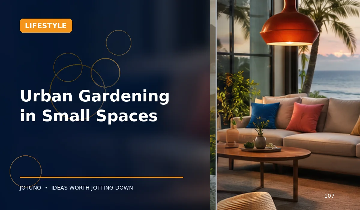 Urban Gardening in Small Spaces