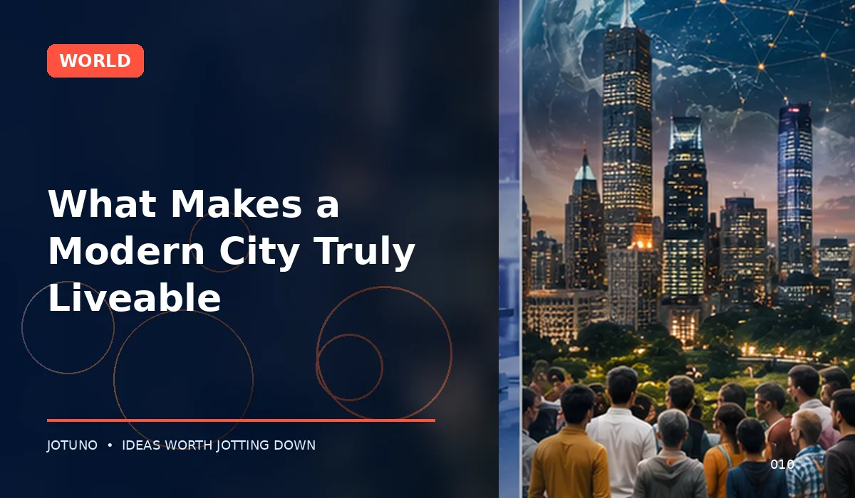 What Makes a Modern City Truly Liveable